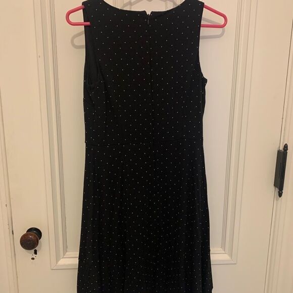 Loft black polkadot v-neck tank dress 2 - Picture 2 of 4